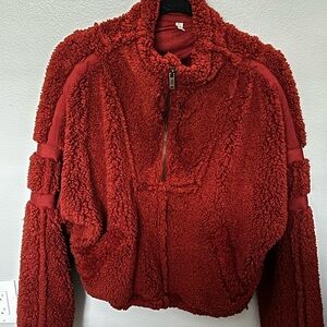 FP Movement by Free People Red Teddy Jacket